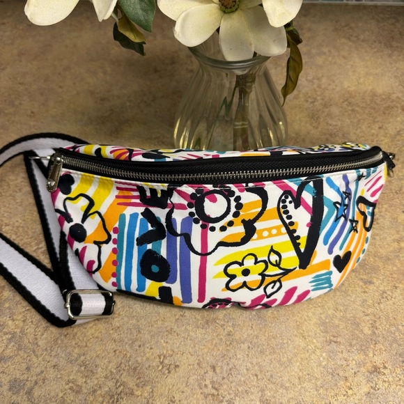 Brighton Handbags - Brighton Graffiti Love crossbody belt bag purse